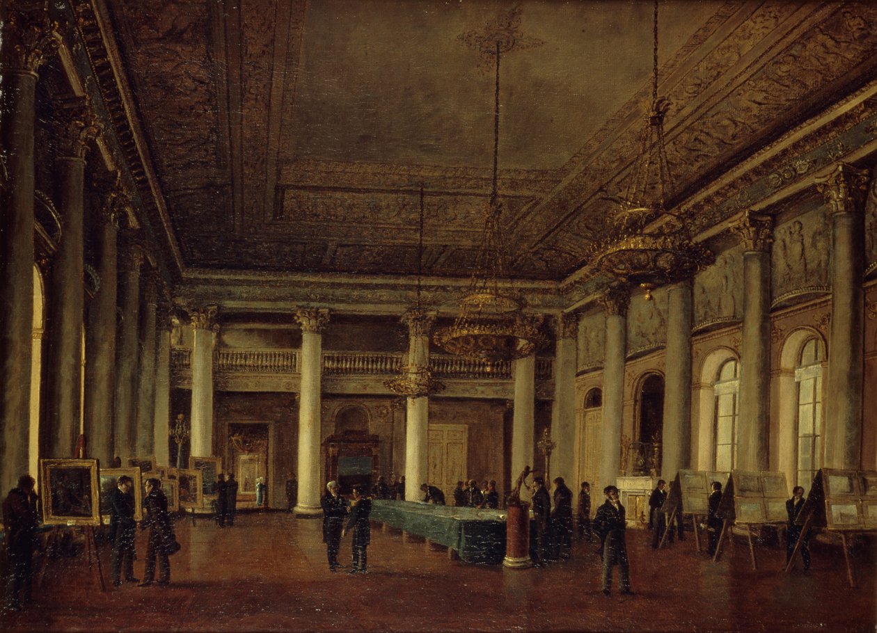A Dmitrij Nariskin házának belső képe a Művészetek Ösztönző Társaságának ülésén, 1825 alkotó: Nikanor Grigoryevich Chernetsov