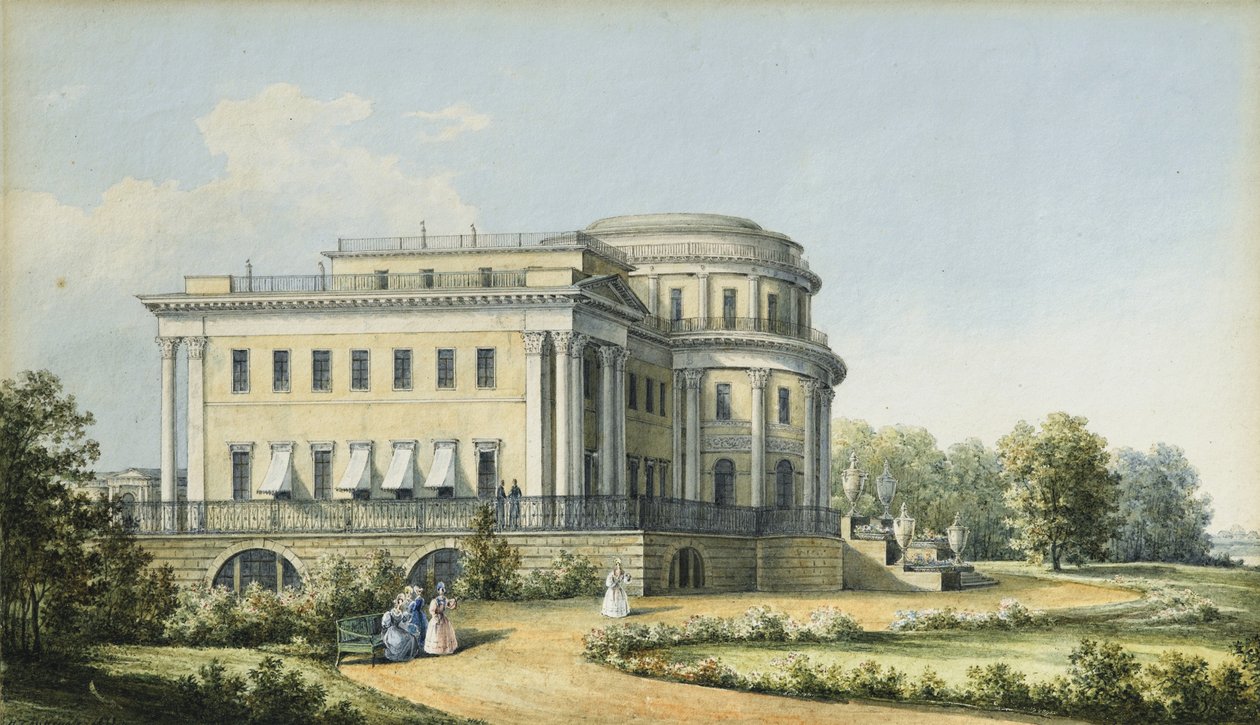 A Jelagin-palota Szentpéterváron, 1839 alkotó: Nikanor Grigoryevich Chernetsov