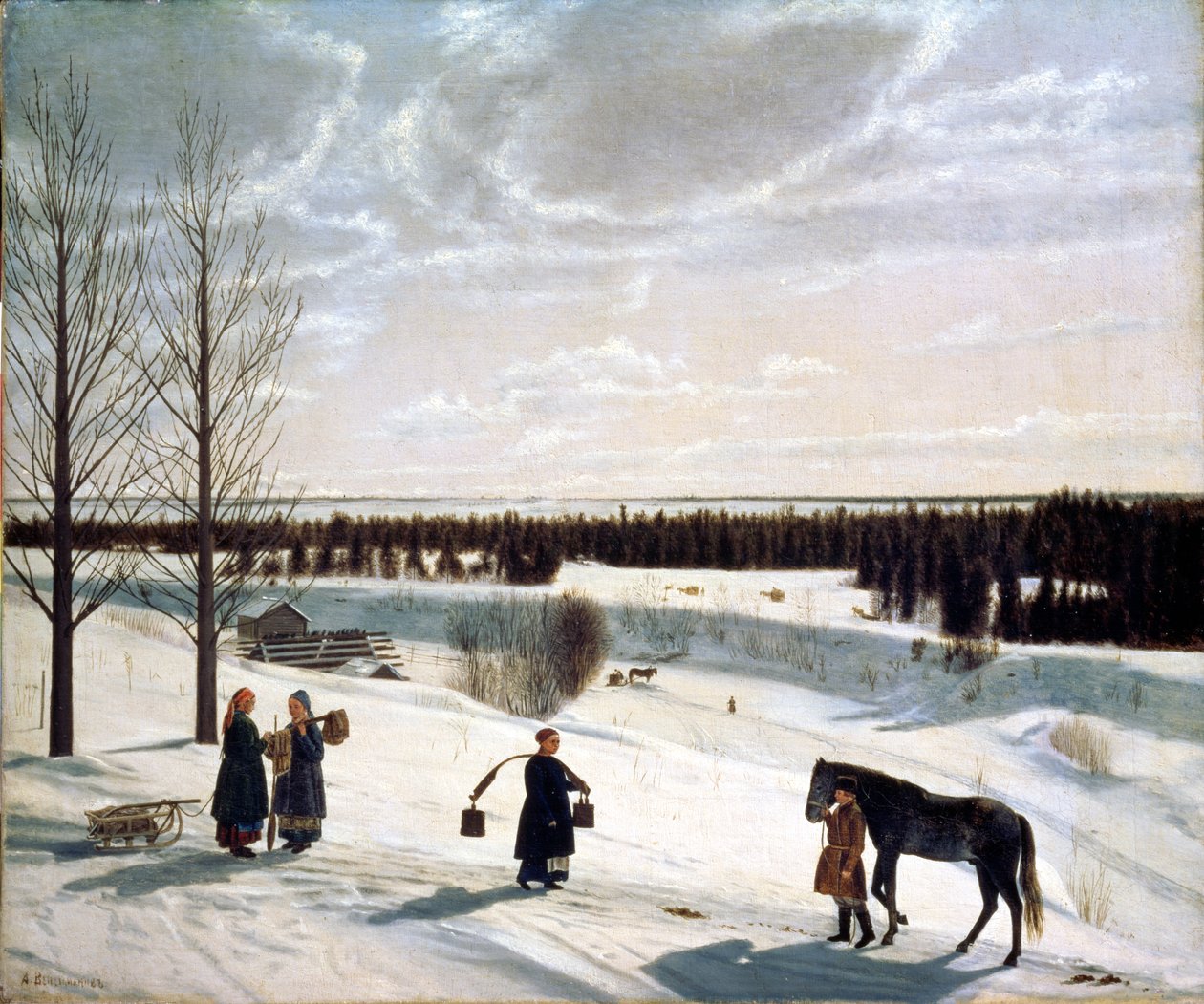 Téli táj, vagy orosz tél, 1827 alkotó: Nikifor Stepanovich Krylov
