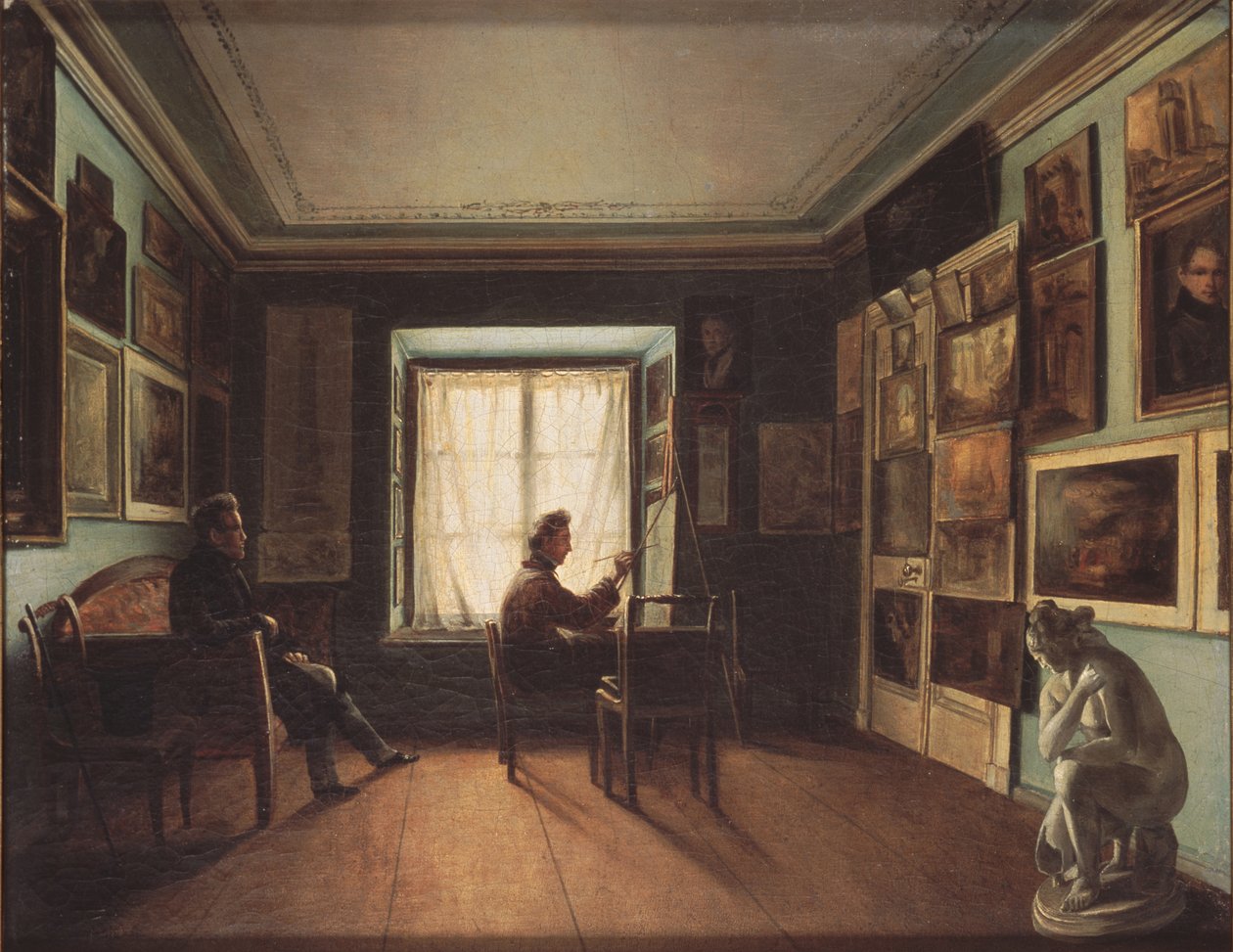 A festőműhely, 1820-as évek alkotó: Nikita Zaytsev