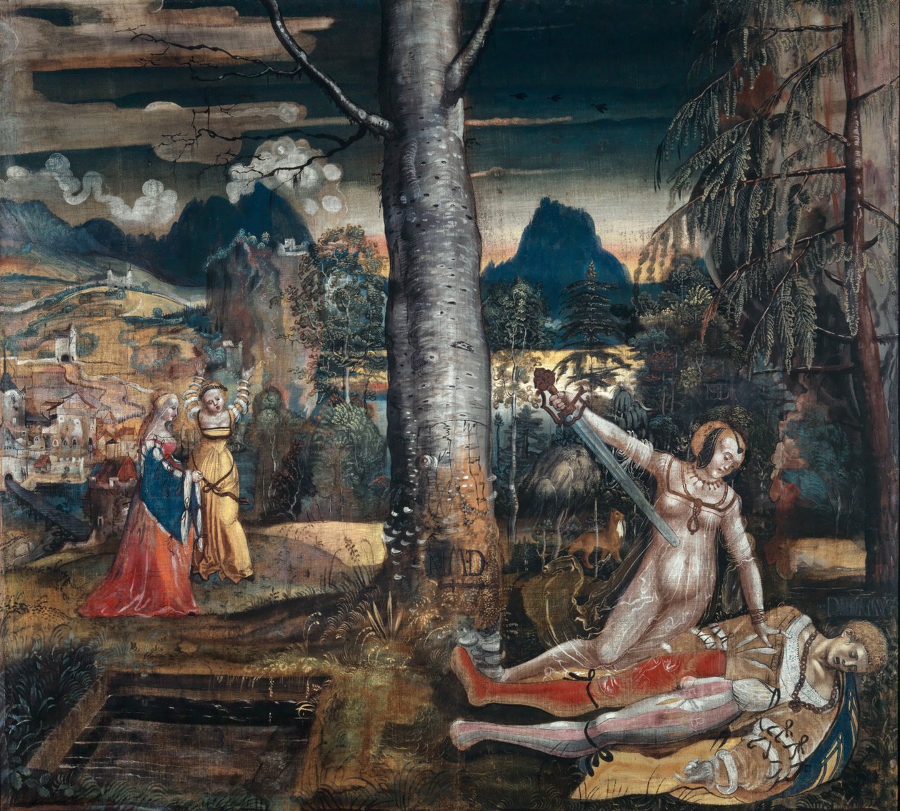 Pyramus és Thisbe, 1513–1514 körül (vegyes technika, vászon) alkotó: Niklaus Manuel