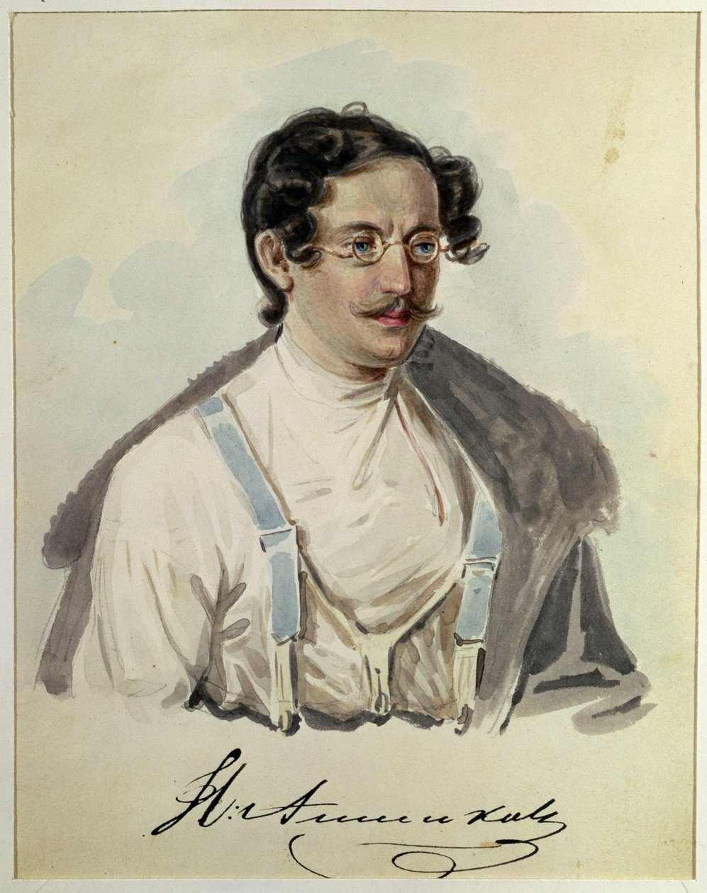 Ivan Annenkov (1802-78) portréja a Péter börtönben, 1836 alkotó: Nikolai Alexandrovich Bestuzhev