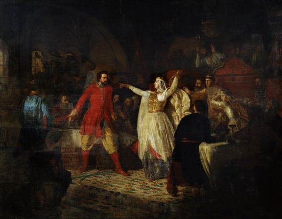 Zsófia nagyhercegnő leleplezi Vaszilij Kosojt, 1861 alkotó: Nikolai Dmitrievich Dmitriev Orenburgsky