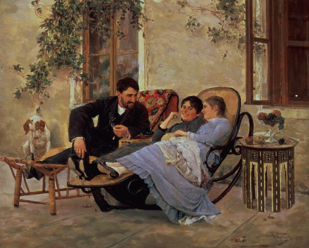Vacsora után, 1888 alkotó: Nikolai Dmitrievich Kuznetsov