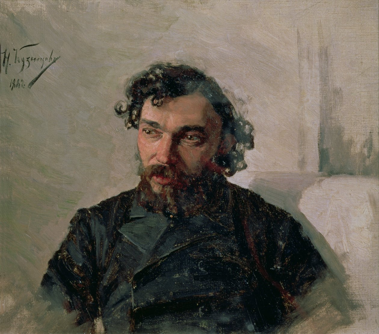 Ivan Pochitonov (1850-1923) portréja, 1882 alkotó: Nikolai Dmitrievich Kuznetsov