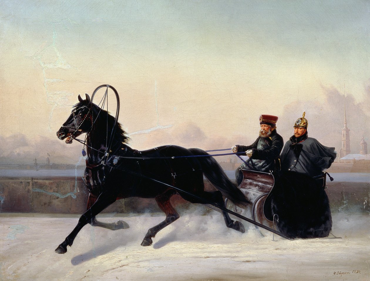 I. Miklós császár (1796-1855) szánon vezet alkotó: Nikolai Egorevich Sverchkov
