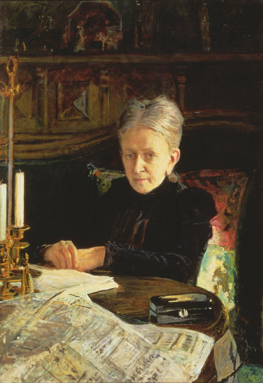 Elena Oszipovna Lihacseva (1836-1904) író és társadalmi aktivista portréja, 1892 alkotó: Nikolai Nikolaevich Ge