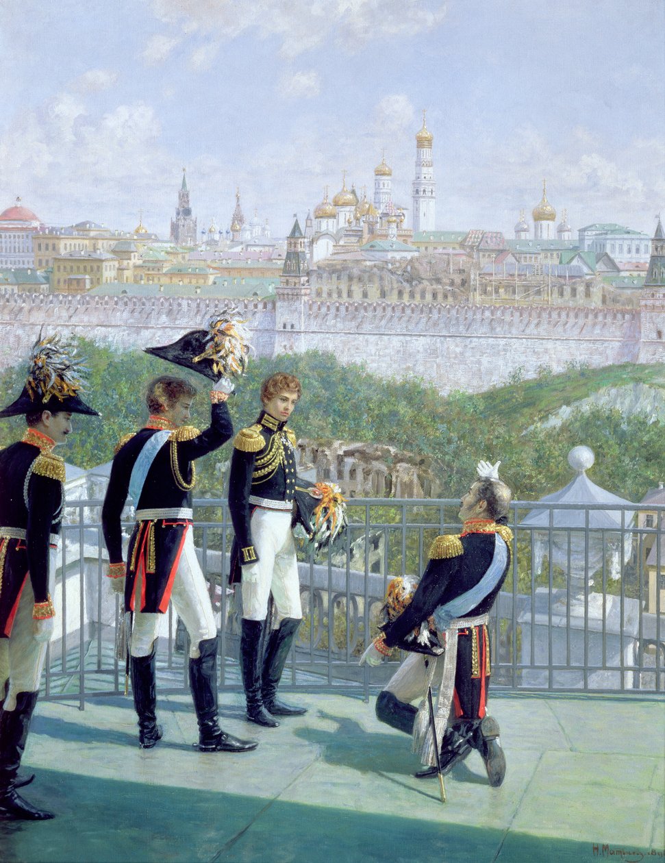 II. Friedrich Wilhelm porosz király (1744-97) köszönetet mond Moszkvának, 1896 alkotó: Nikolai Sergeyevich Matveyev
