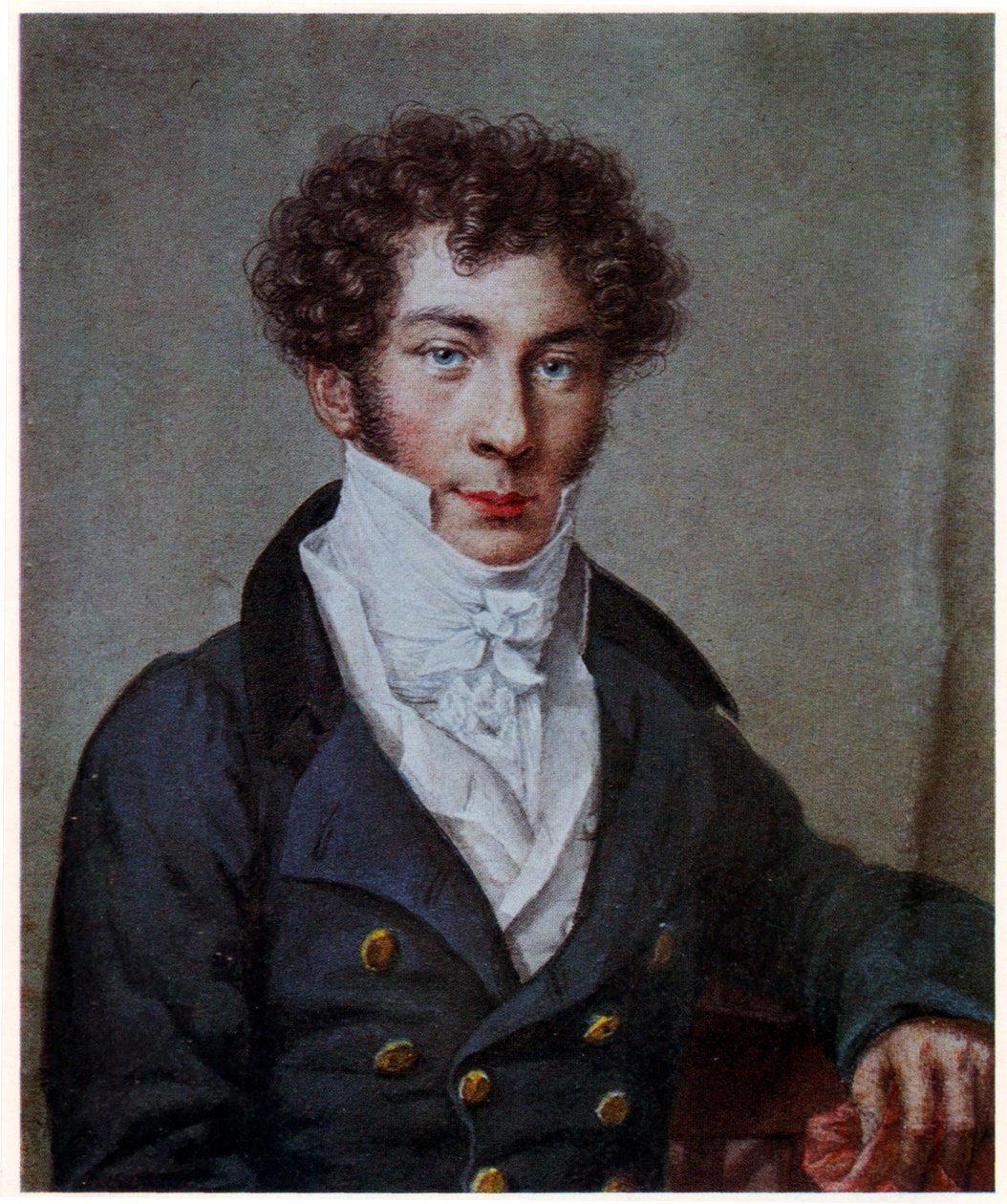 Konstantin Batjuszkov orosz költő portréja, 1815 alkotó: Nikolai Utkin