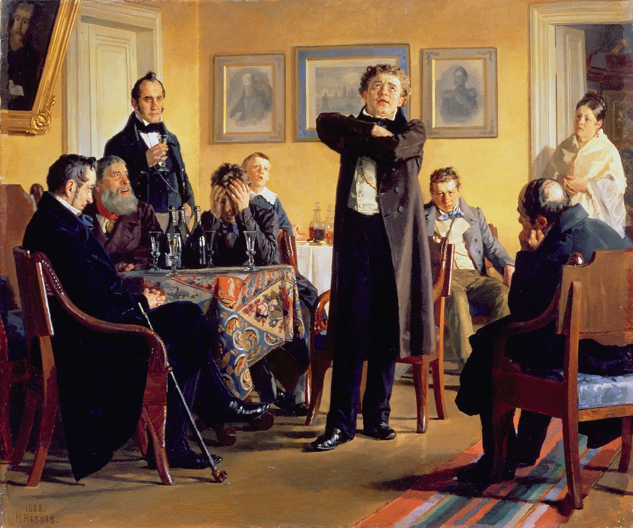 A színész Pavel Stepanovics Mochalov (1800-48) tisztelői között, 1888 alkotó: Nikolai Vasilievich Nevrev
