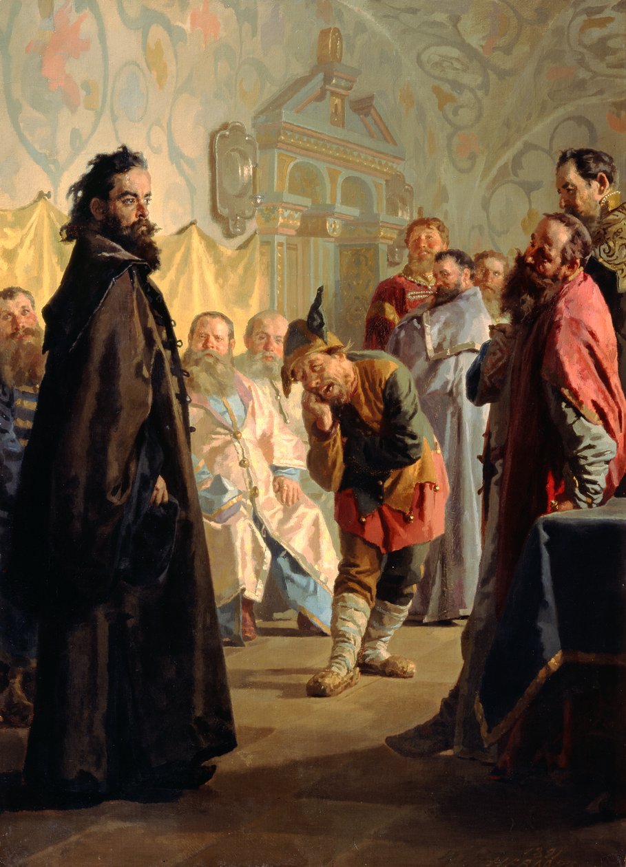 A megszégyenült bojár és egy bolond, 1891 alkotó: Nikolai Vasilievich Nevrev