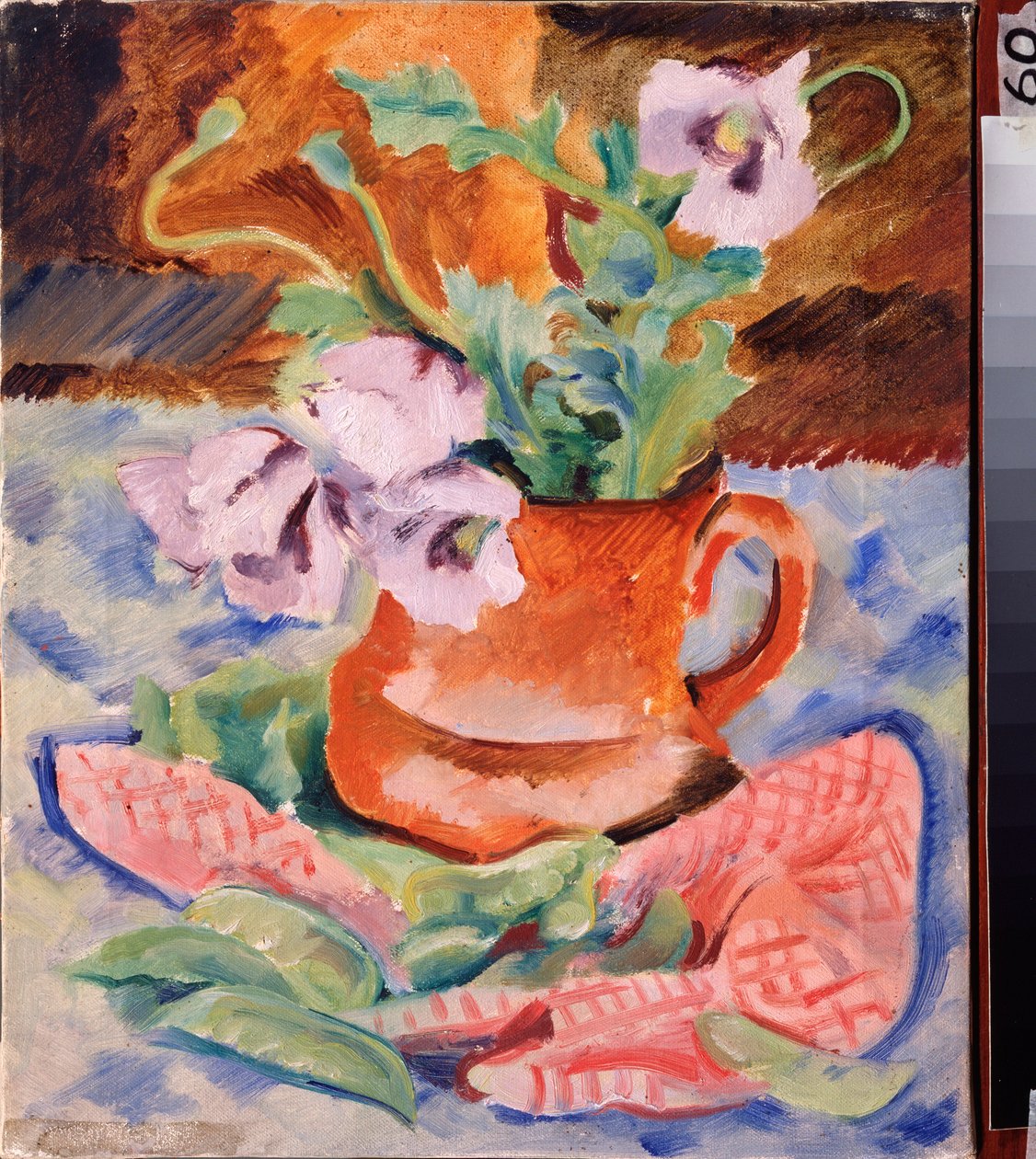 Nature morte, pipacsok (Csendélet, Pipacsok) - Nyikolaj Andrejevics Tyrsa (Tirsa) (1887-1942) munkája, gouache és tempera kartonon alkotó: Nikolai Adrianovich Tyrsa