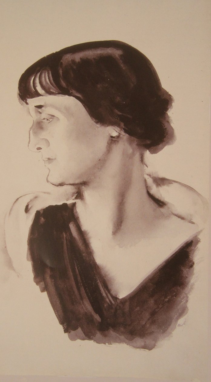 Anna Ahmatova költőnő portréja 1889-1966, 1928 alkotó: Nikolai Adrianovich Tyrsa