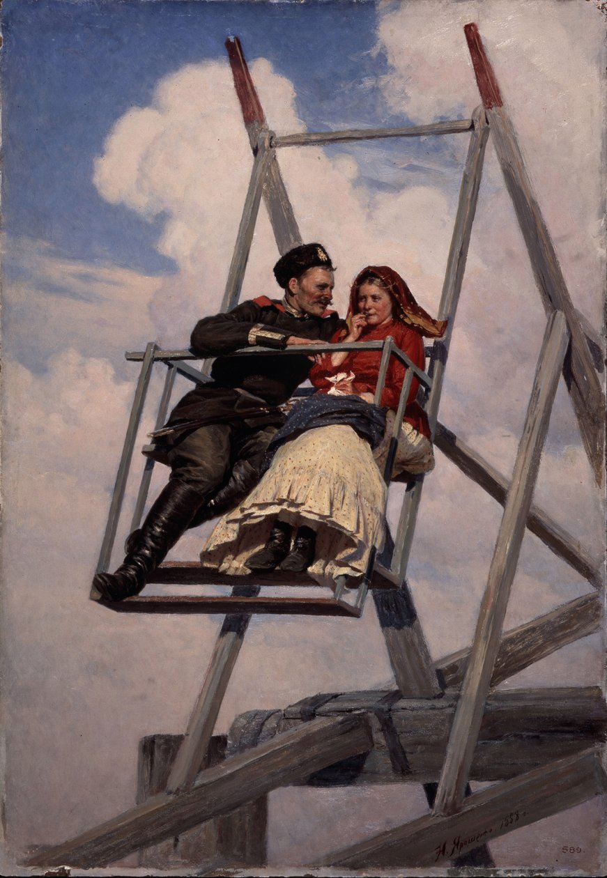 A hintán, 1888 alkotó: Nikolai Aleksandrovich Yaroshenko