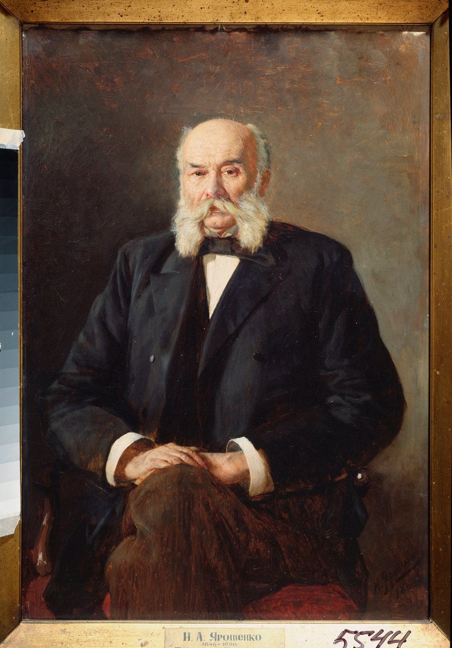 Ivan Goncsarov (1812-1891) író portréja (I. Goncsarov szerző portréja) - Nyikolaj Alekszandrovics Jarosenko (Jarošenko) festménye (1846-1898), olaj, vászon alkotó: Nikolai Aleksandrovich Yaroshenko