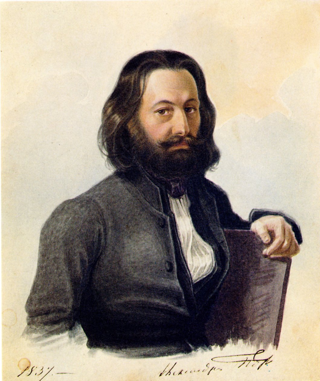 Alexander W. Poggio decembrista portréja 1798-1873, 1837 alkotó: Nikolai Alexandrovich Bestuzhev