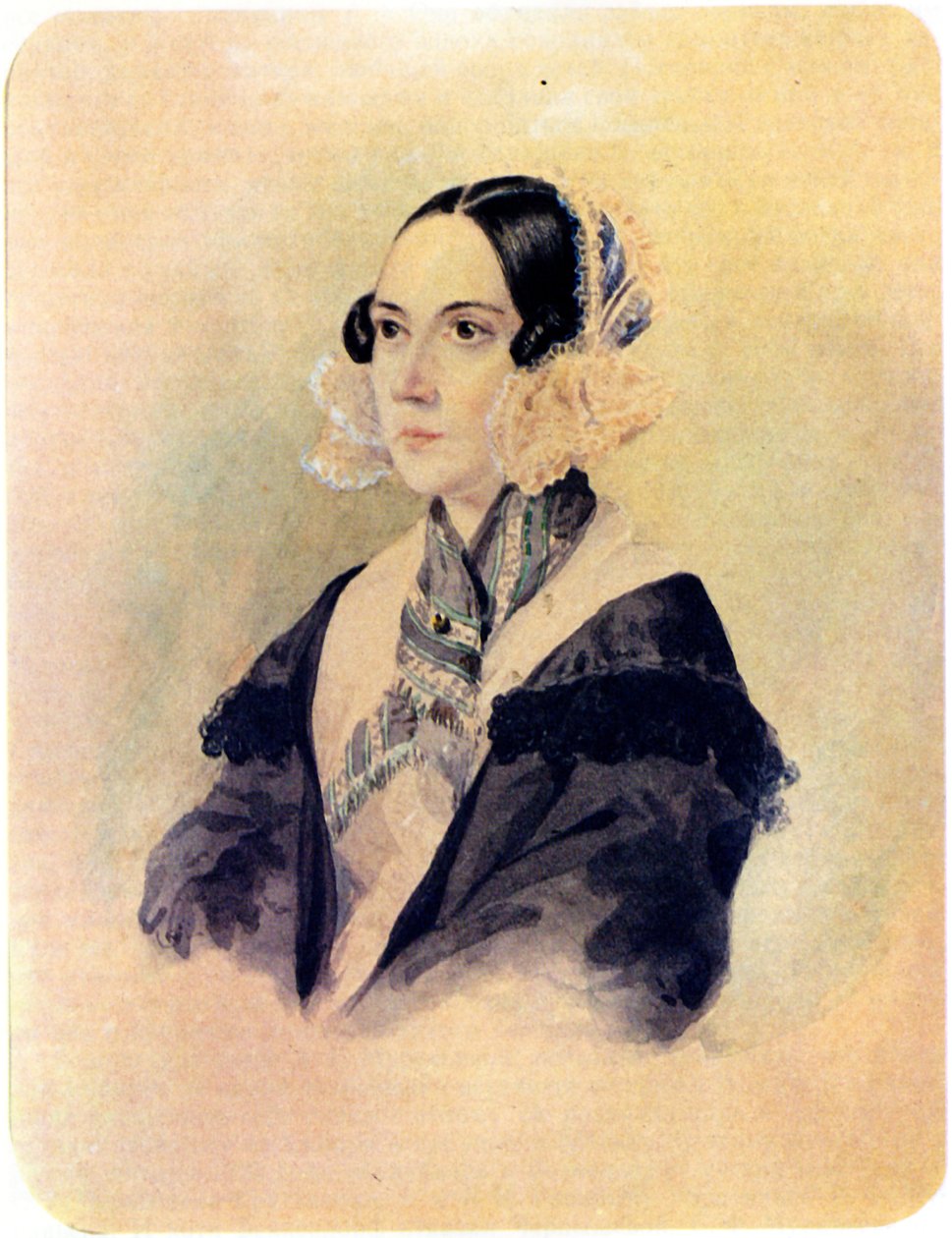 Anna von Rosen dekabrist bárónő portréja 1797-1883, 1832 alkotó: Nikolai Alexandrovich Bestuzhev