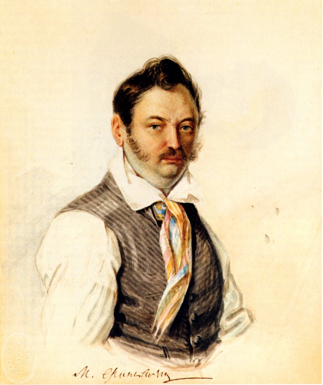 Decembrist Fonvizin portréja Michail A. Fonvizin 1787-1854, 1834 alkotó: Nikolai Alexandrovich Bestuzhev