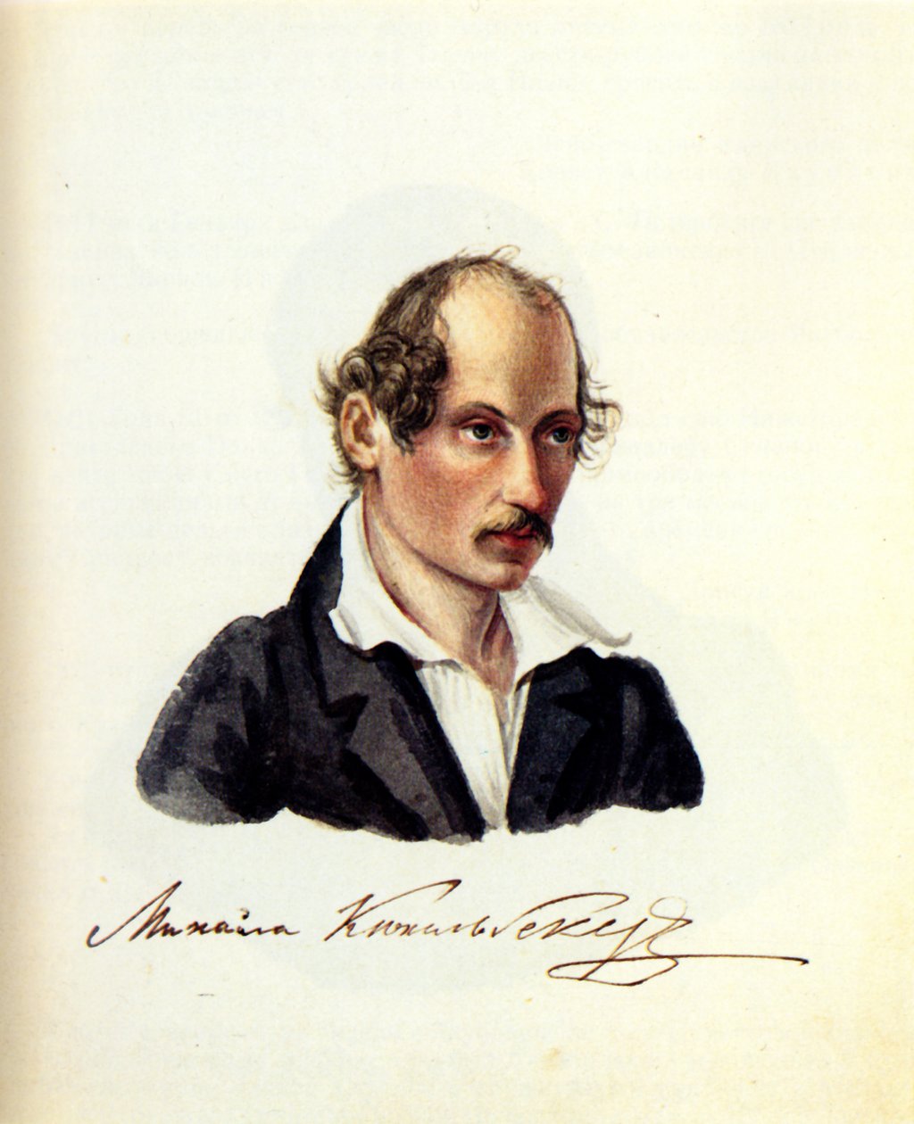 Mikhail Kuechelbecker decembrista portréja 1798-1859, 1831 alkotó: Nikolai Alexandrovich Bestuzhev
