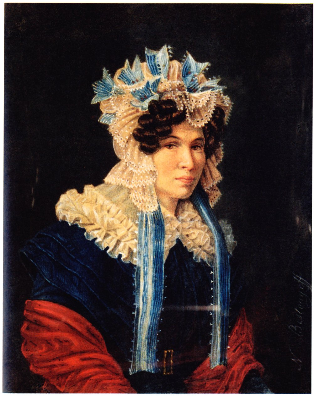 Ljubov Ivanovna Sztepovaja portréja 1783-1858, 1927 alkotó: Nikolai Alexandrovich Bestuzhev