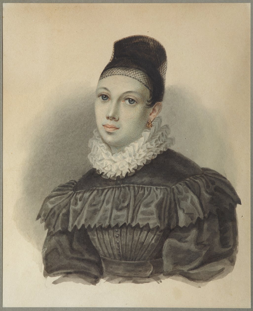 Elizabeth Petrovna Naryskina portréja 1801-1867, 1832 alkotó: Nikolai Alexandrovich Bestuzhev