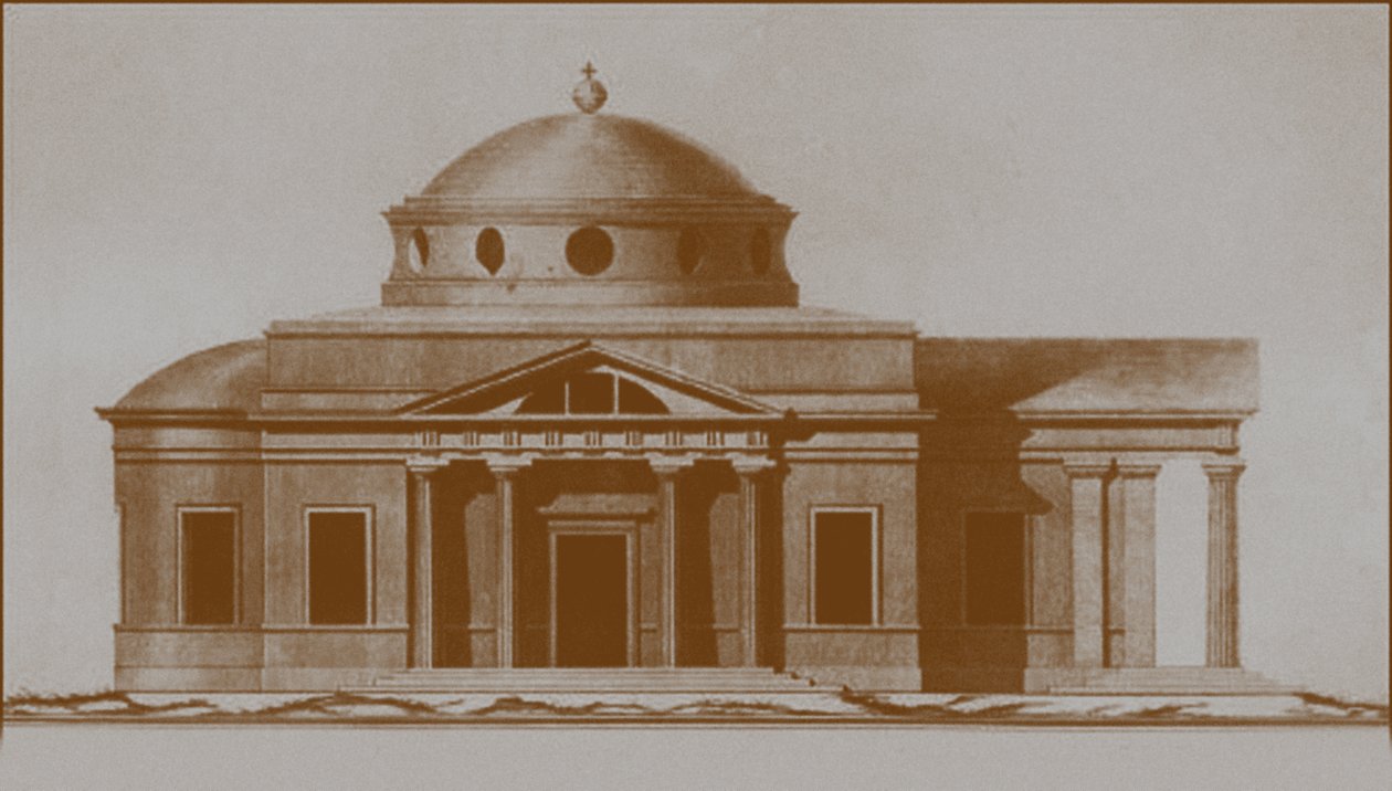 A mogilevi Szent József-székesegyház projektje, c. 1780 alkotó: Nikolai Alexandrovich Lvov