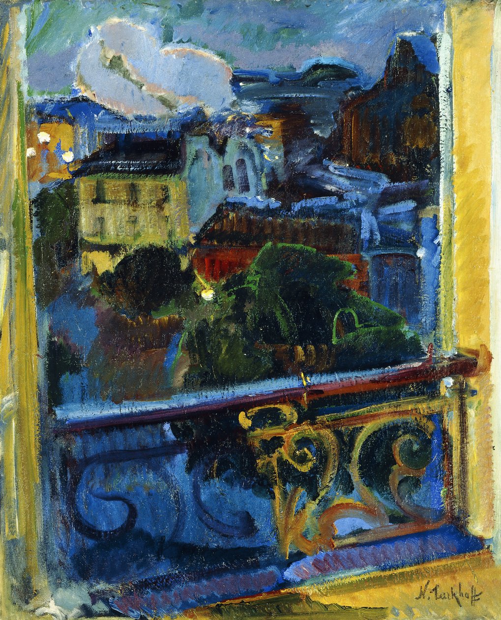 Párizs, Montparnasse éjjel, 1905 körül (olaj, vászon) alkotó: Nikolai Alexandrovich Tarkhoff
