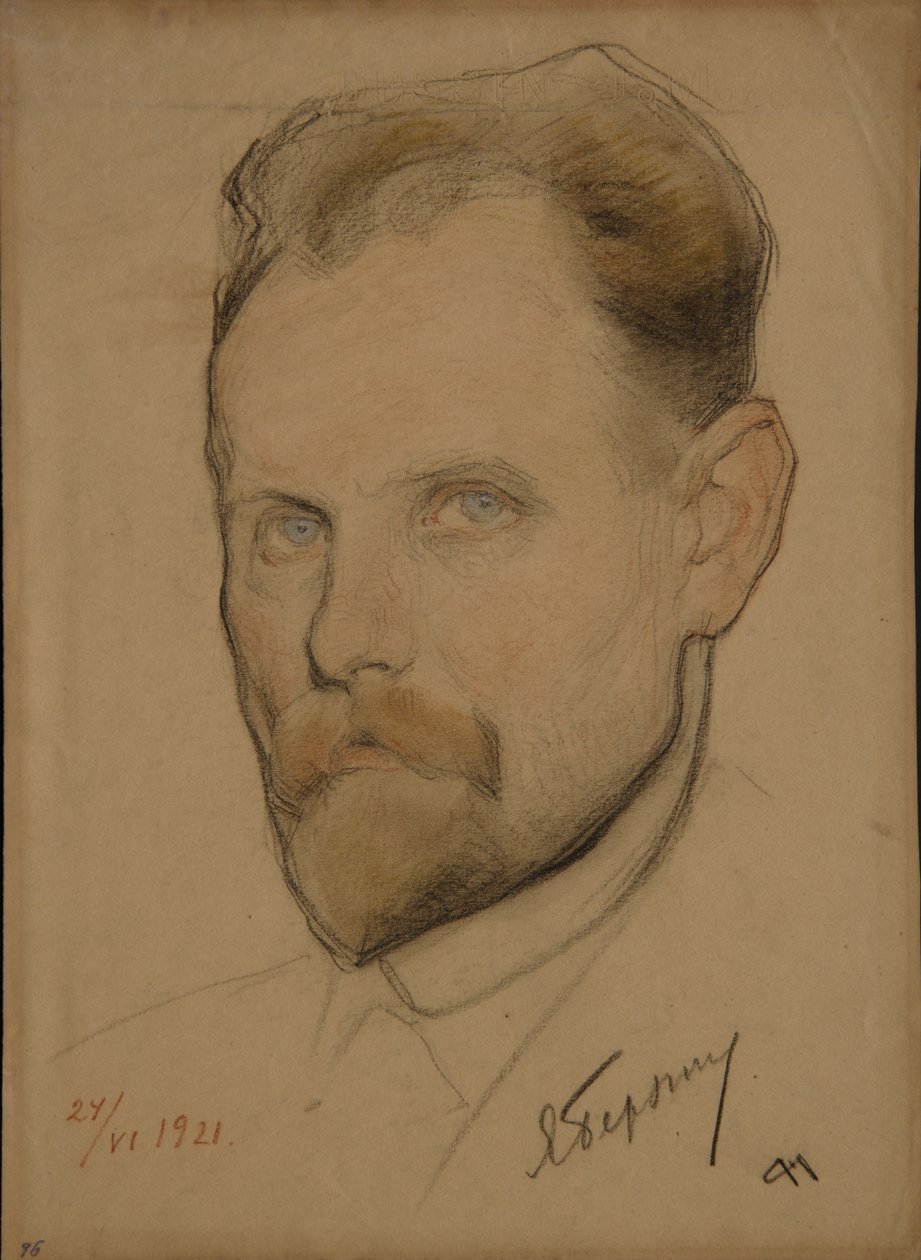 Jan Berzin portréja 1889-1938, 1921 alkotó: Nikolai Andreevich Andreev