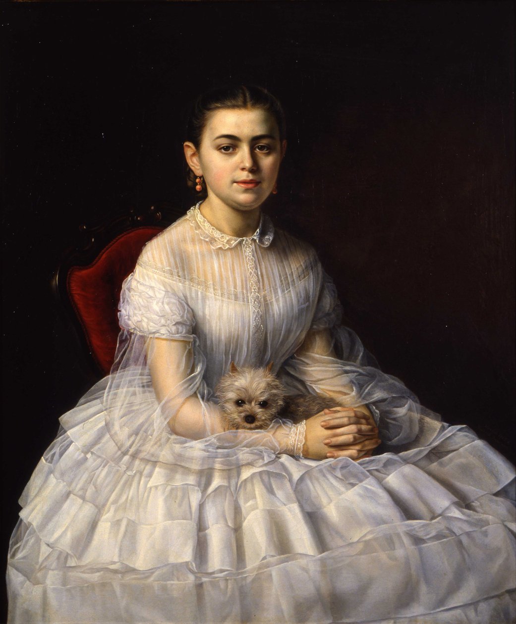 Varvara Alekszandrovna Morozova portréja, született Khludova 1848-1917, 1865. alkotó: Nikolai Andreyanovich Zavaruev