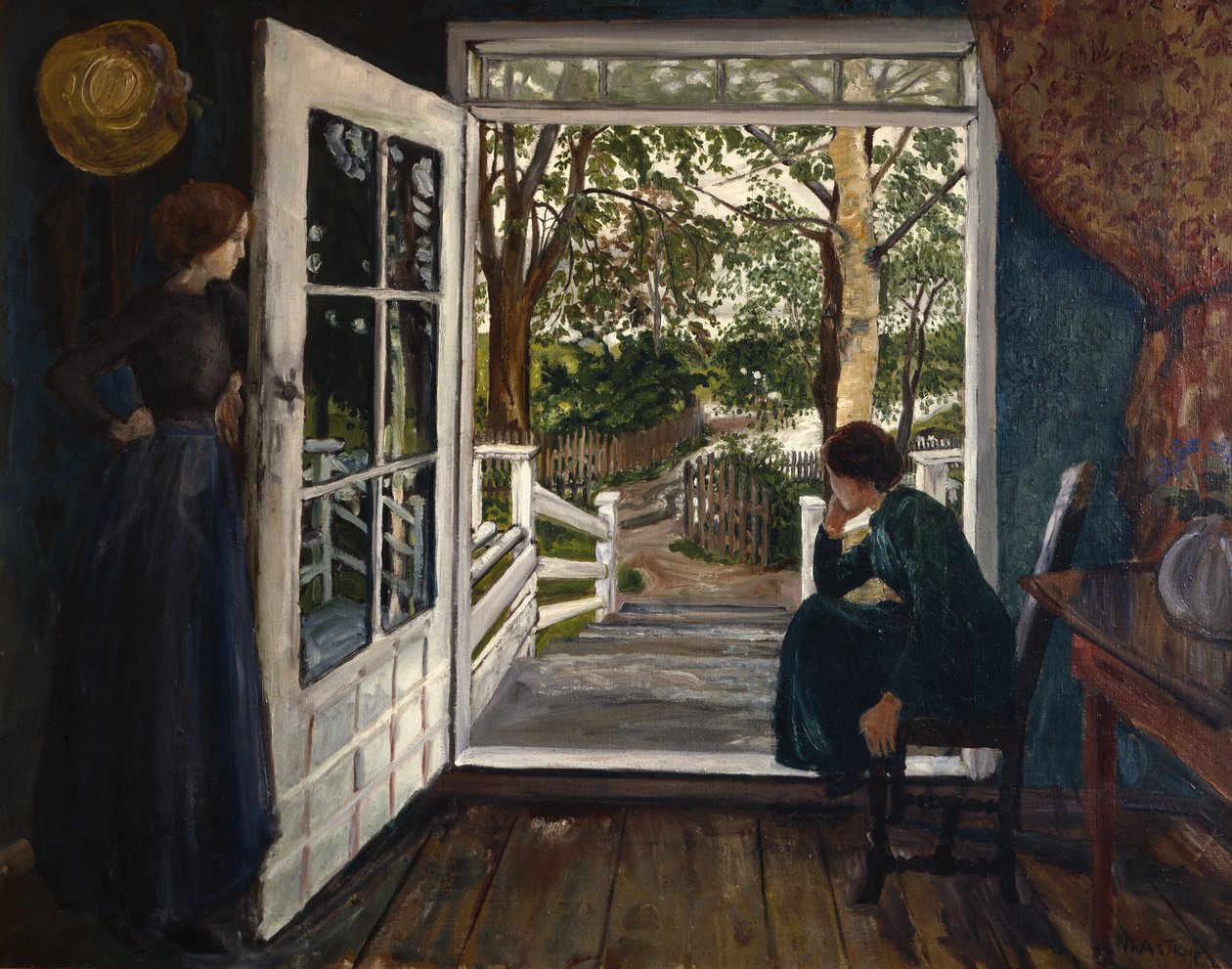 A kerti szoba ajtajában (olaj, vászon) alkotó: Nikolai Astrup