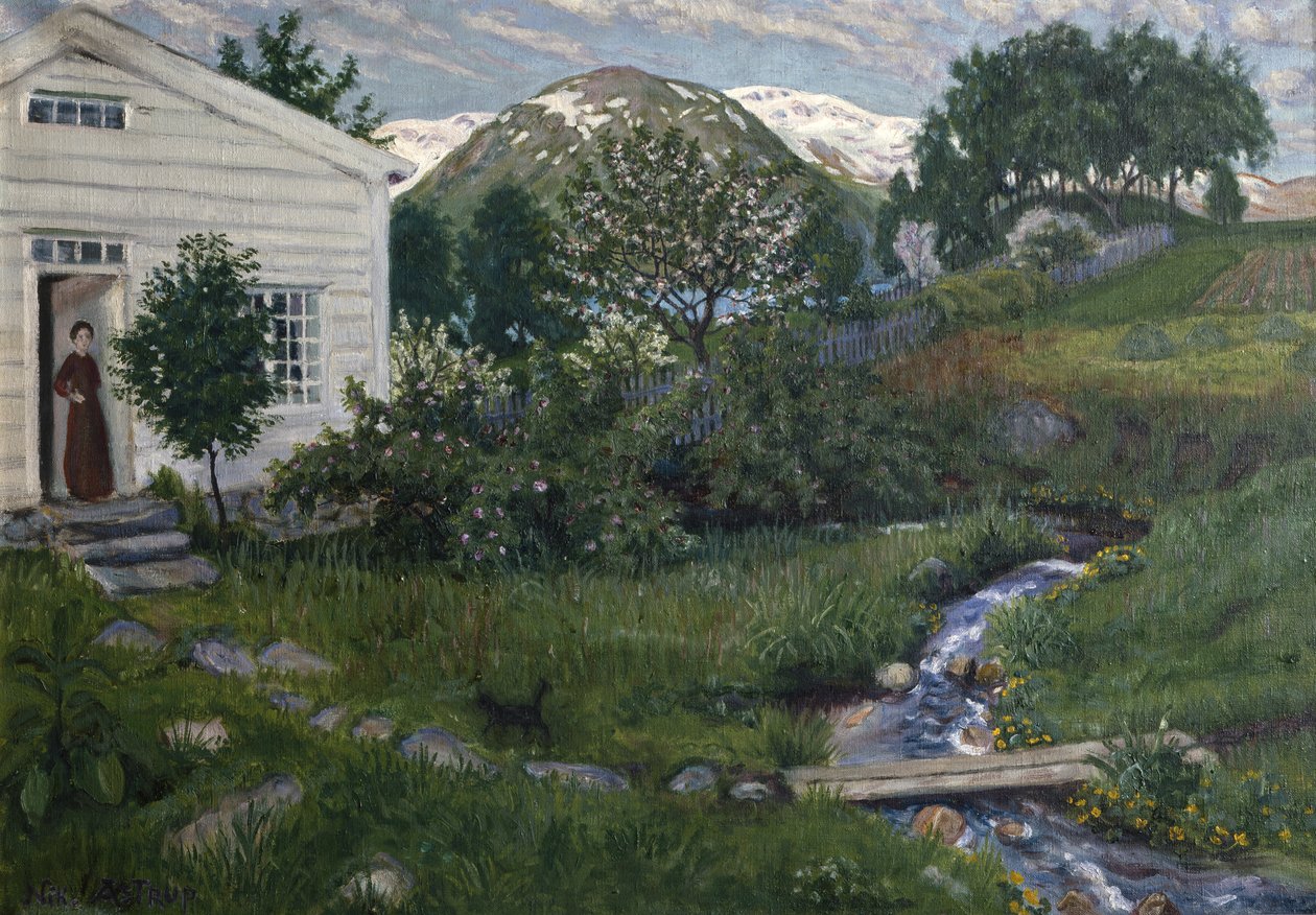 Kora nyár Jølsterben (olaj, vászon) alkotó: Nikolai Astrup