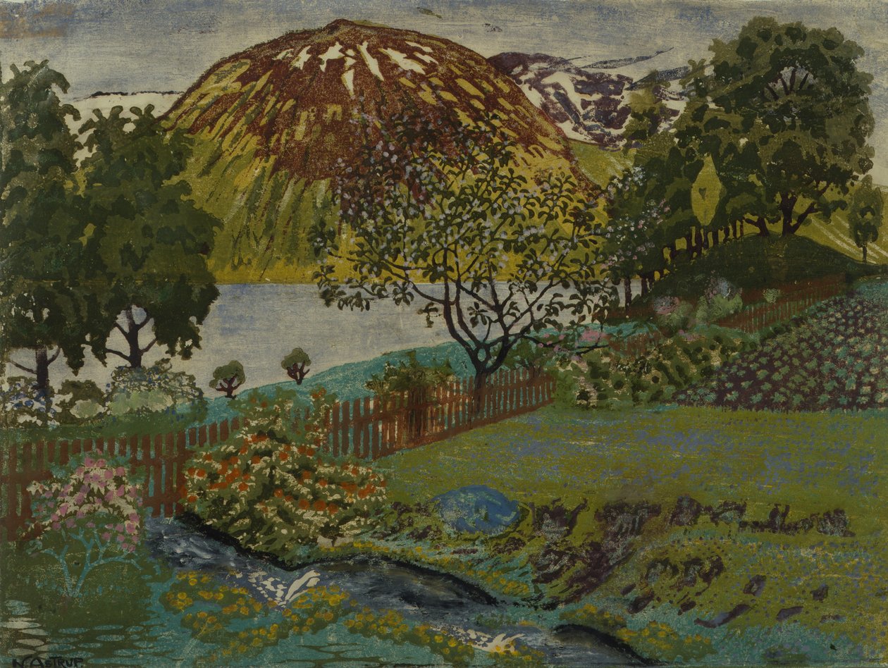 Júniusi éjszaka a kertben (olaj, vászon) alkotó: Nikolai Astrup