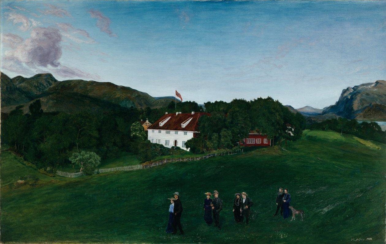 Svanøe Manor, 1904 körül alkotó: Nikolai Astrup