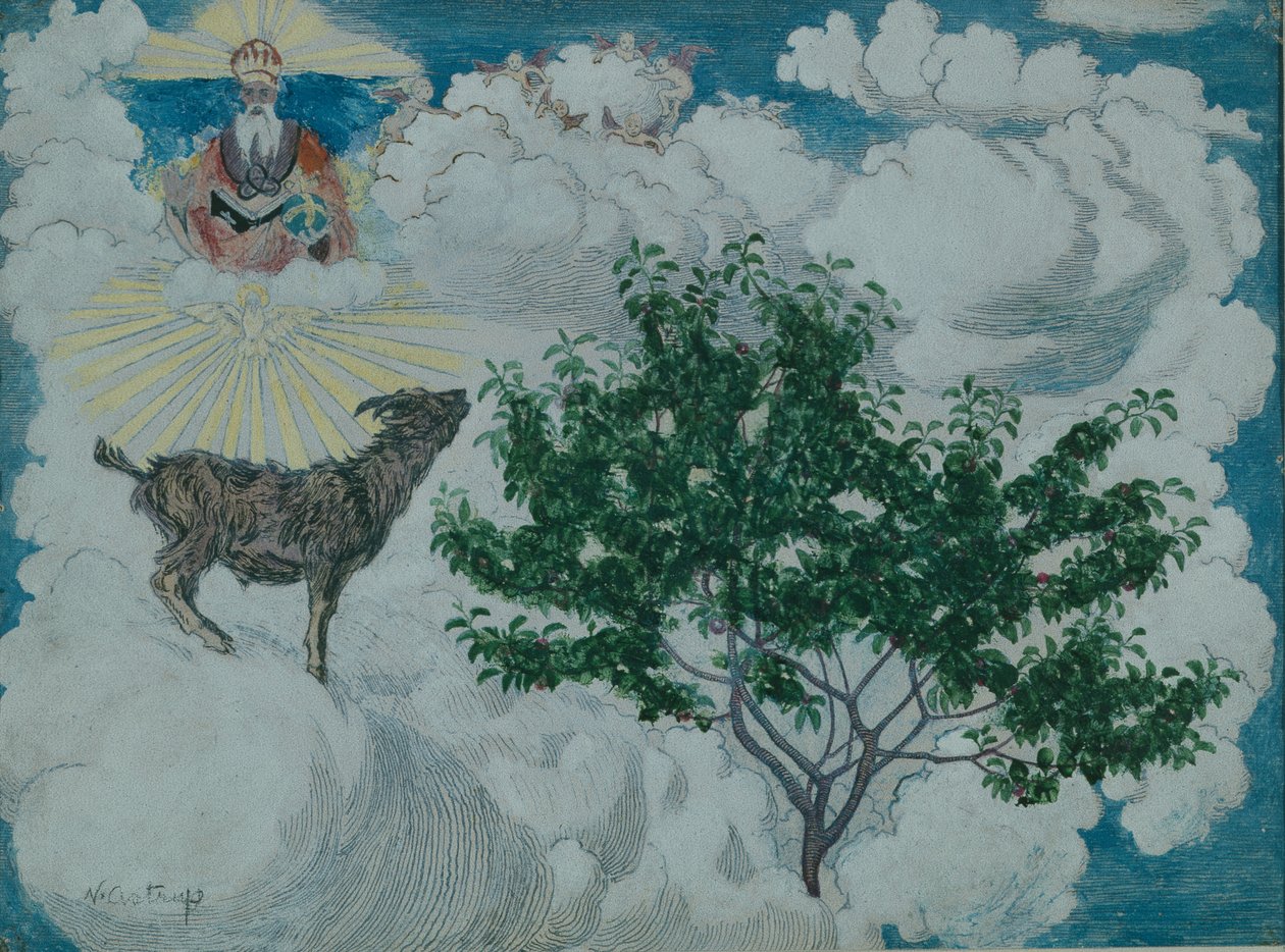 A kecske, amely a mennybe jött (olaj, vászon) alkotó: Nikolai Astrup
