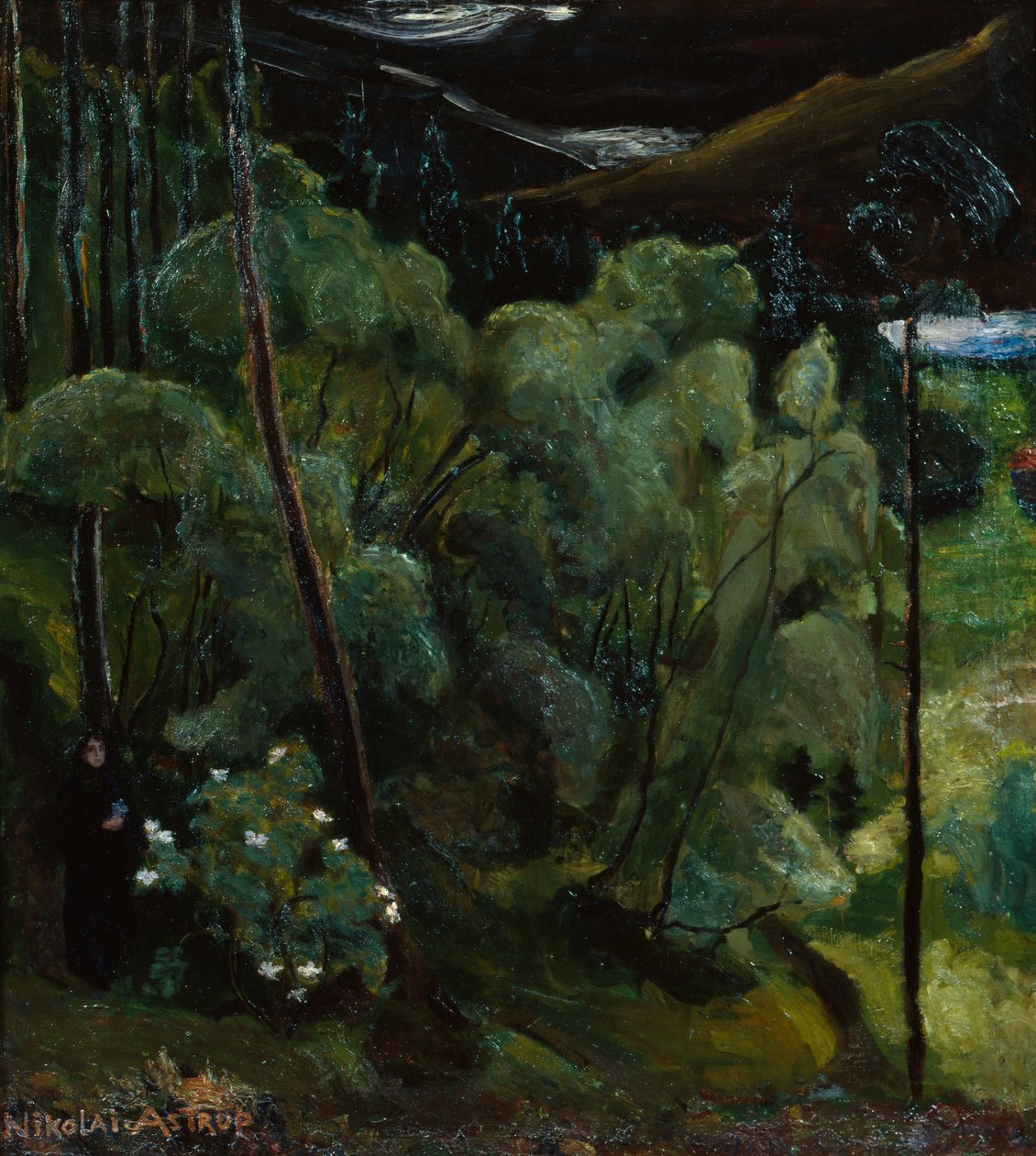Nő az erdőben alkotó: Nikolai Astrup