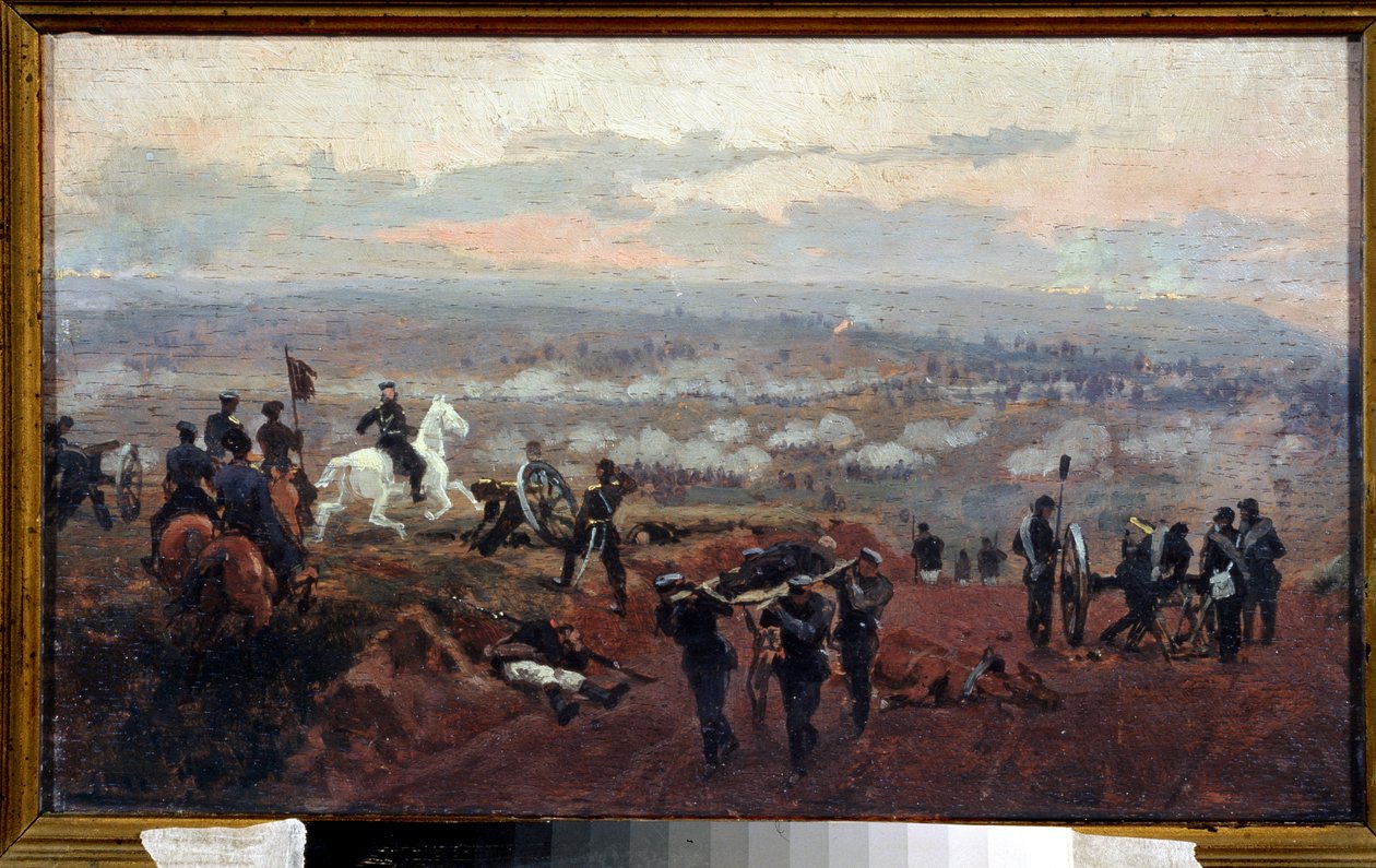 Támadás a zöld dombokon alkotó: Nikolai Dmitrievich Dmitriev Orenburgsky
