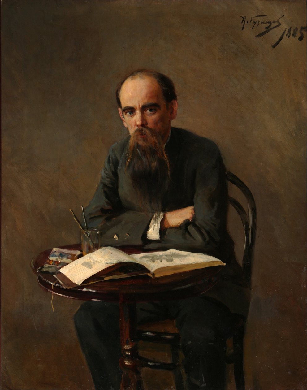 Jefim Jefimovics Volkov festő portréja 1844-1920, 1885 alkotó: Nikolai Dmitrievich Kuznetsov
