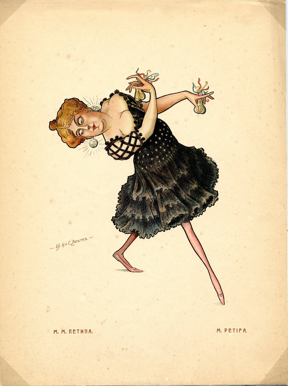 Marie Petipa balett-táncos: Orosz balett karikatúrákban, 1902-1905 alkotó: Nikolai Gustavovich Legat