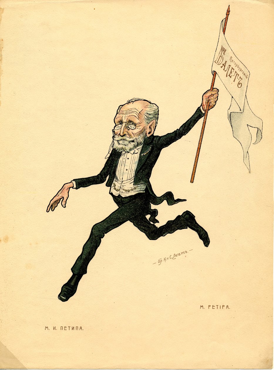 Marius Petipa From: Orosz balett karikatúrákban, 1902-1905 alkotó: Nikolai Gustavovich Legat
