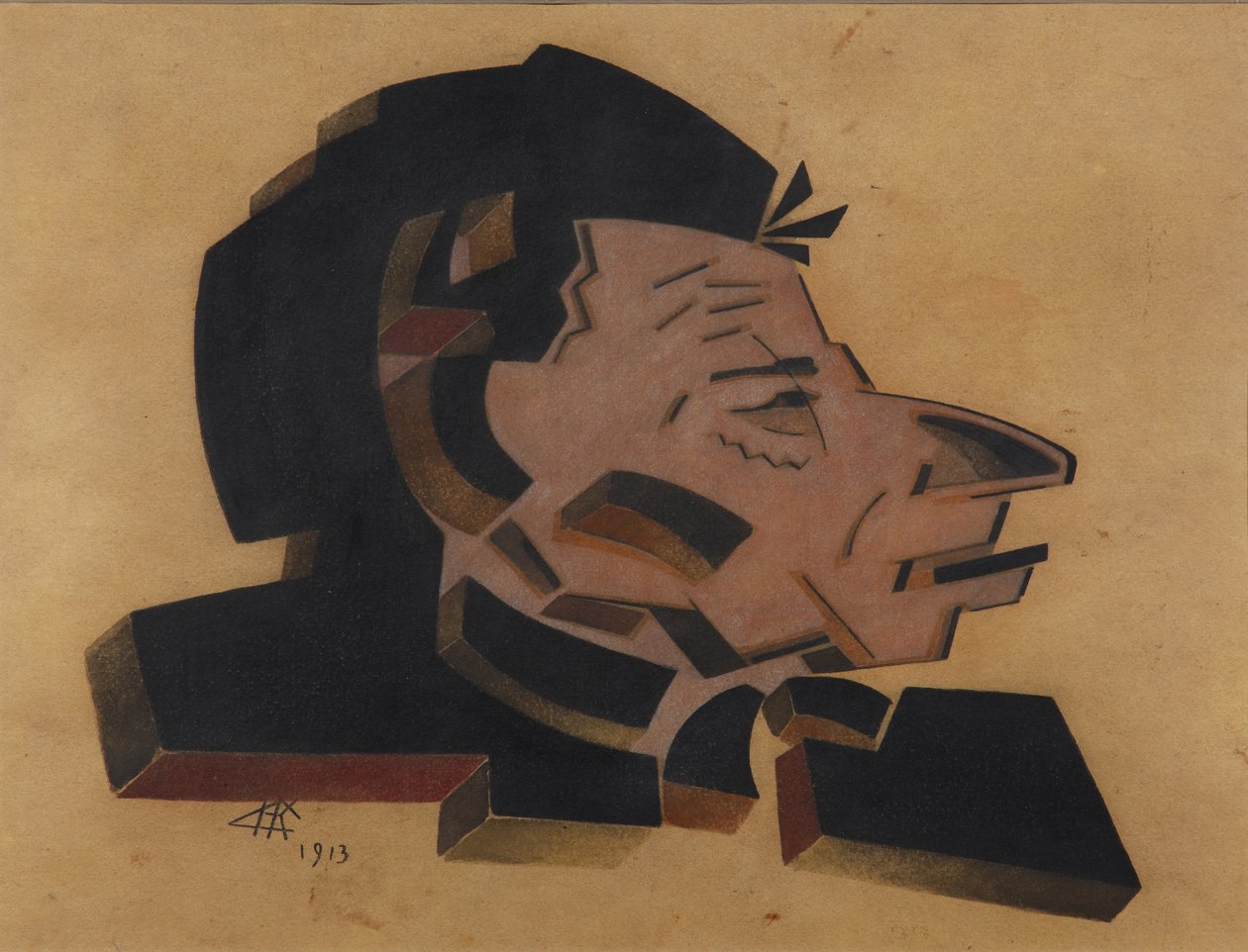 Vsevolod Meyerhold portréja 1874-1940, 1913 alkotó: Nikolai Ivanovich Kulbin