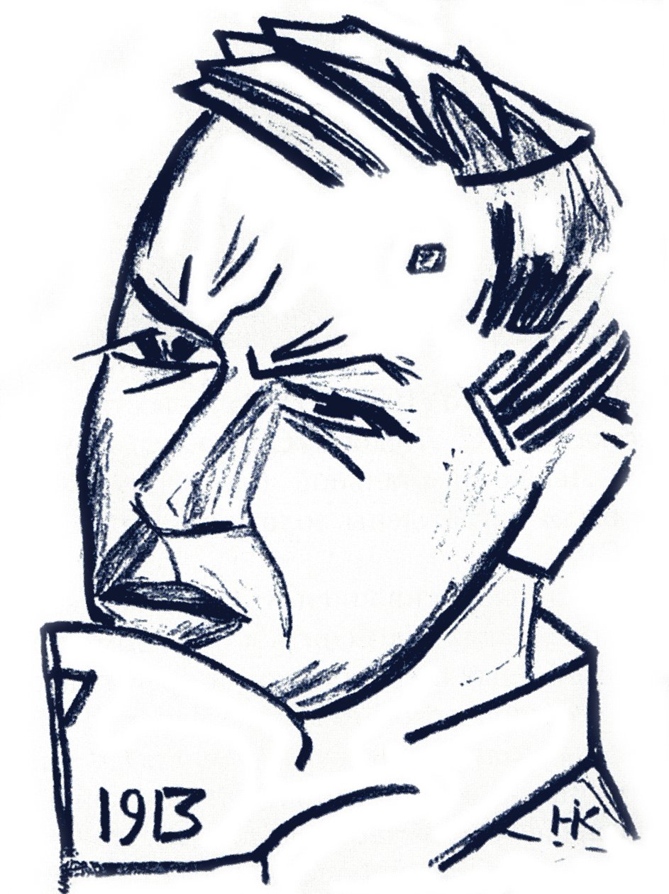 David Burliuk művész és szerző portréja 1882-1967, 1913 alkotó: Nikolai Ivanovich Kulbin