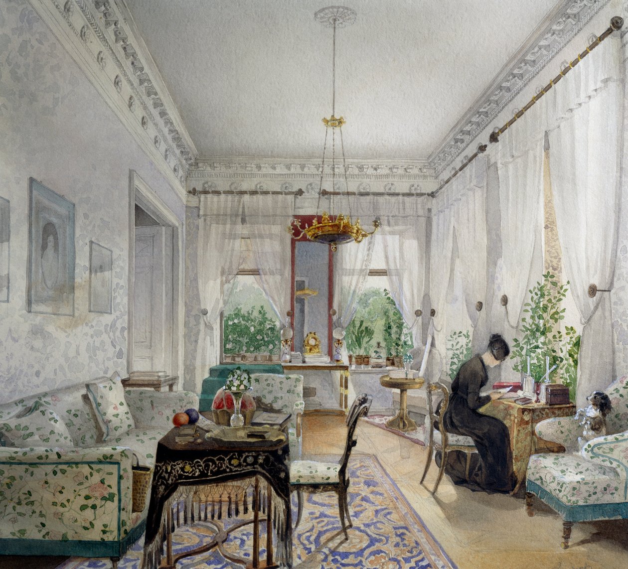 Lopuchin ház belseje alkotó: Nikolai Ivanovich Tichobrazov
