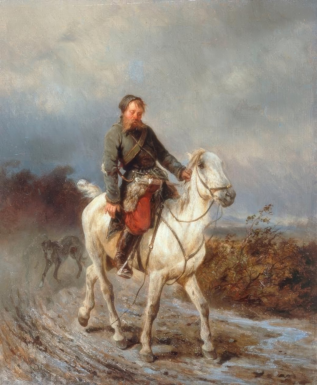 Visszatérés a vadászatból alkotó: Nikolai Jegorowitsch Swertschkow