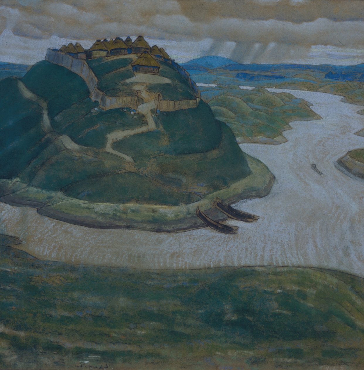 Gorodishche Régi szláv erődített település alkotó: Nikolai Konstantinowitsch Roerich
