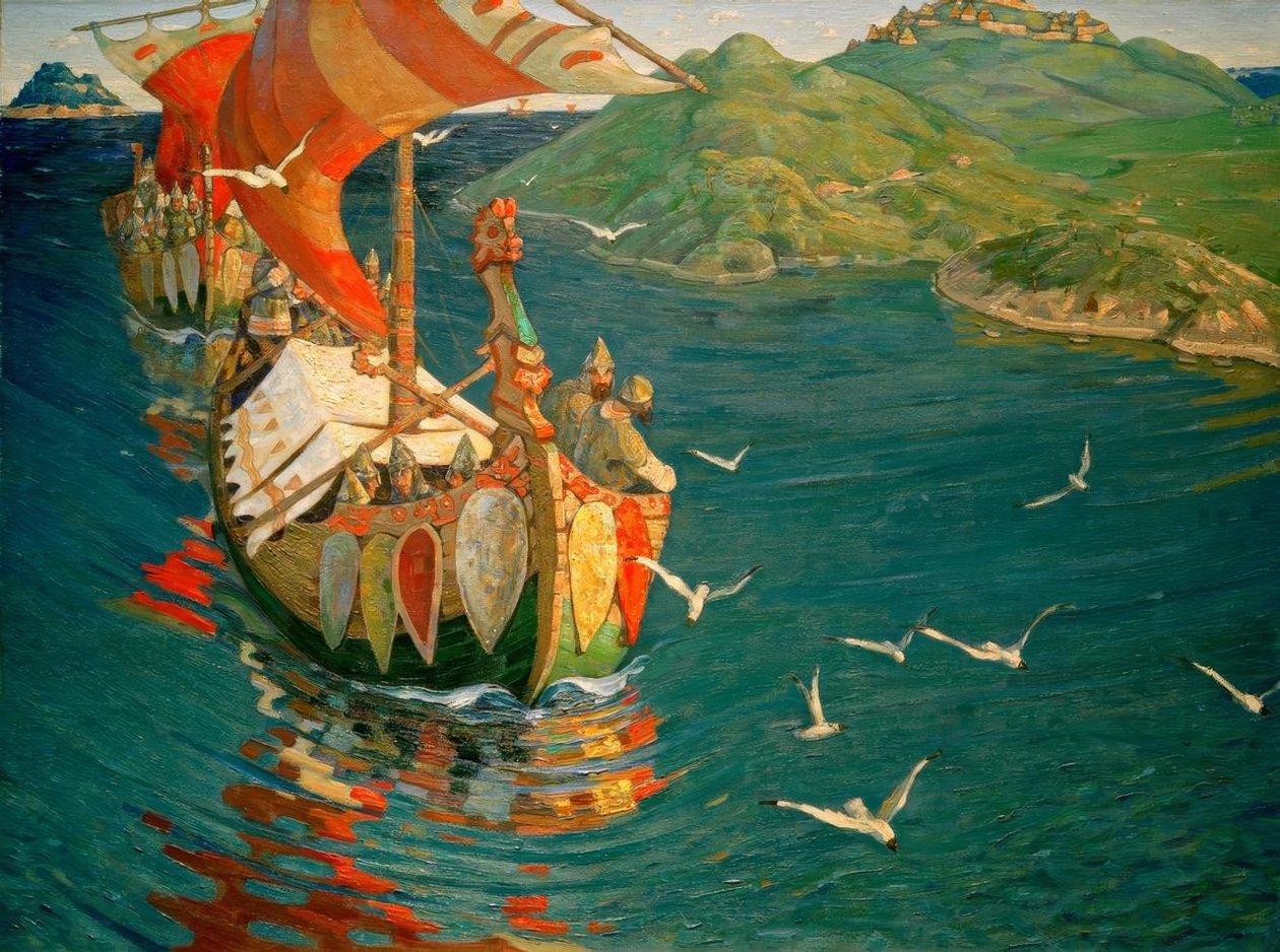 Tengerentúli kereskedők alkotó: Nikolai Konstantinowitsch Roerich