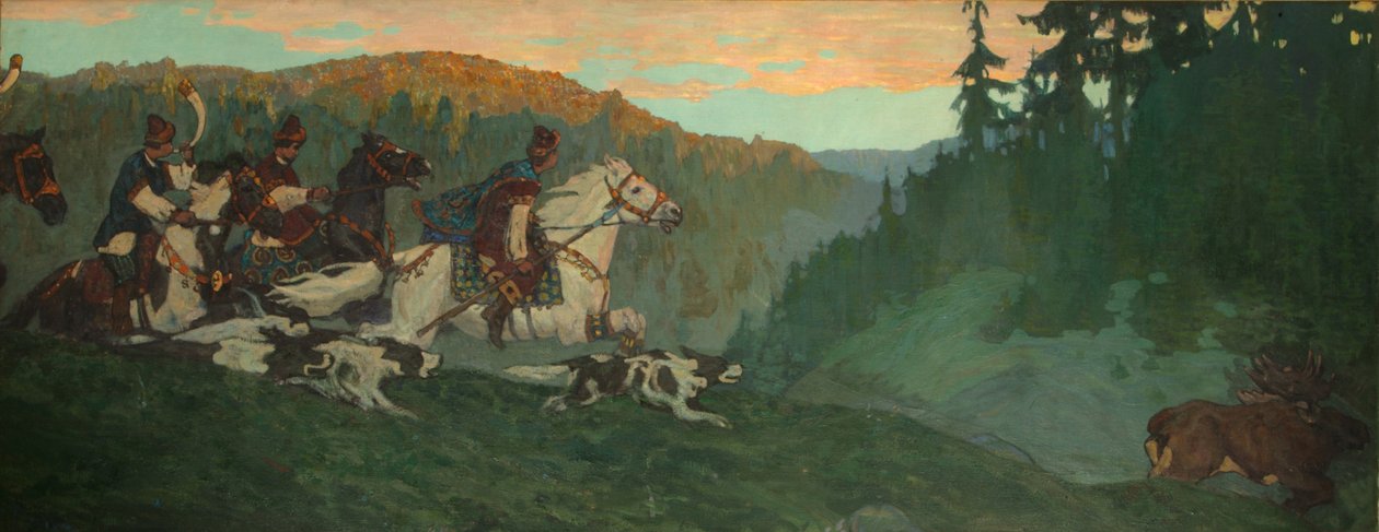Nagyherceg reggeli vadászata, 1901 alkotó: Nikolai Konstantinowitsch Roerich