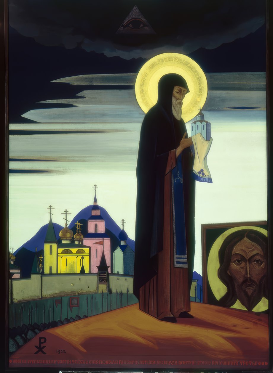N.K. Roerich, Radonezhi Szent Szergiusz alkotó: Nikolai Konstantinowitsch Roerich