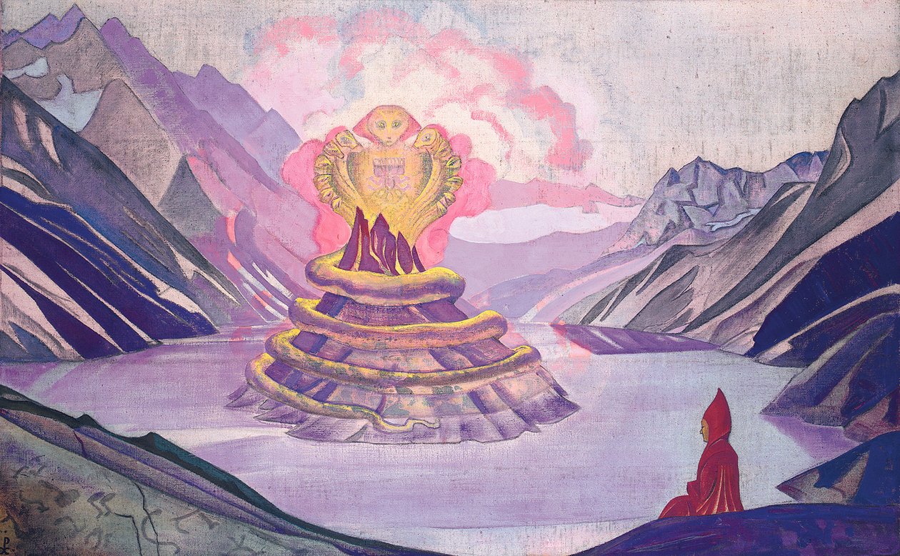 Nagarjuna, a kígyó legyőzője, 1925. alkotó: Nikolai Konstantinowitsch Roerich