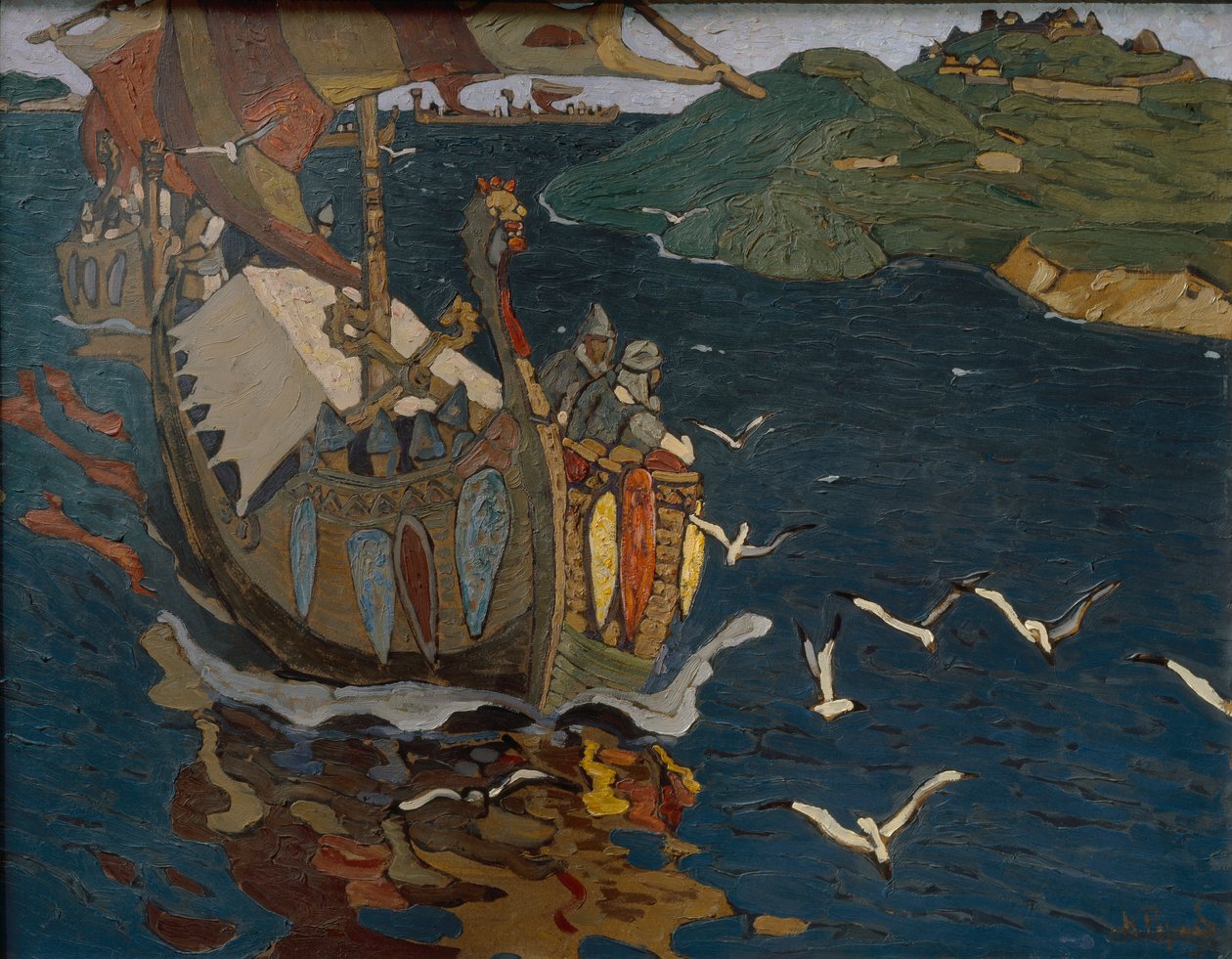 Tengerentúli vendégek, 1902 alkotó: Nikolai Konstantinowitsch Roerich