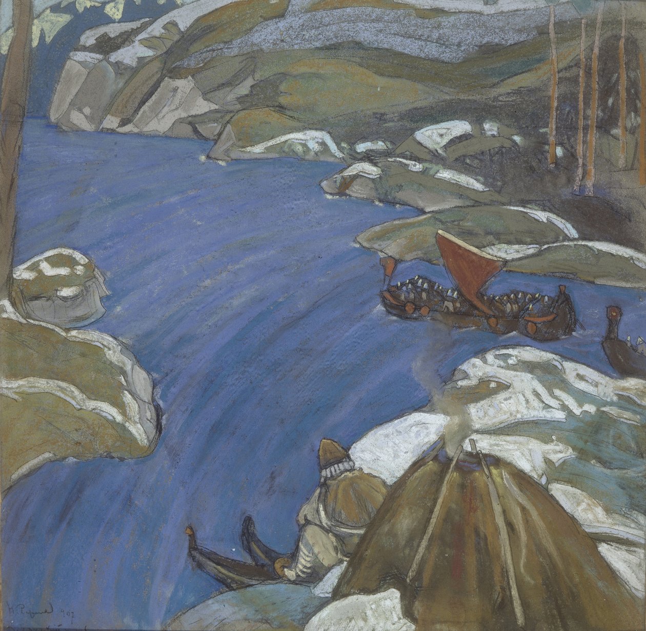 A varangi út, 1904 alkotó: Nikolai Konstantinowitsch Roerich